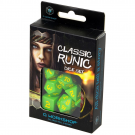 Набор кубиков Classic Runic Green & yellow Dice Set